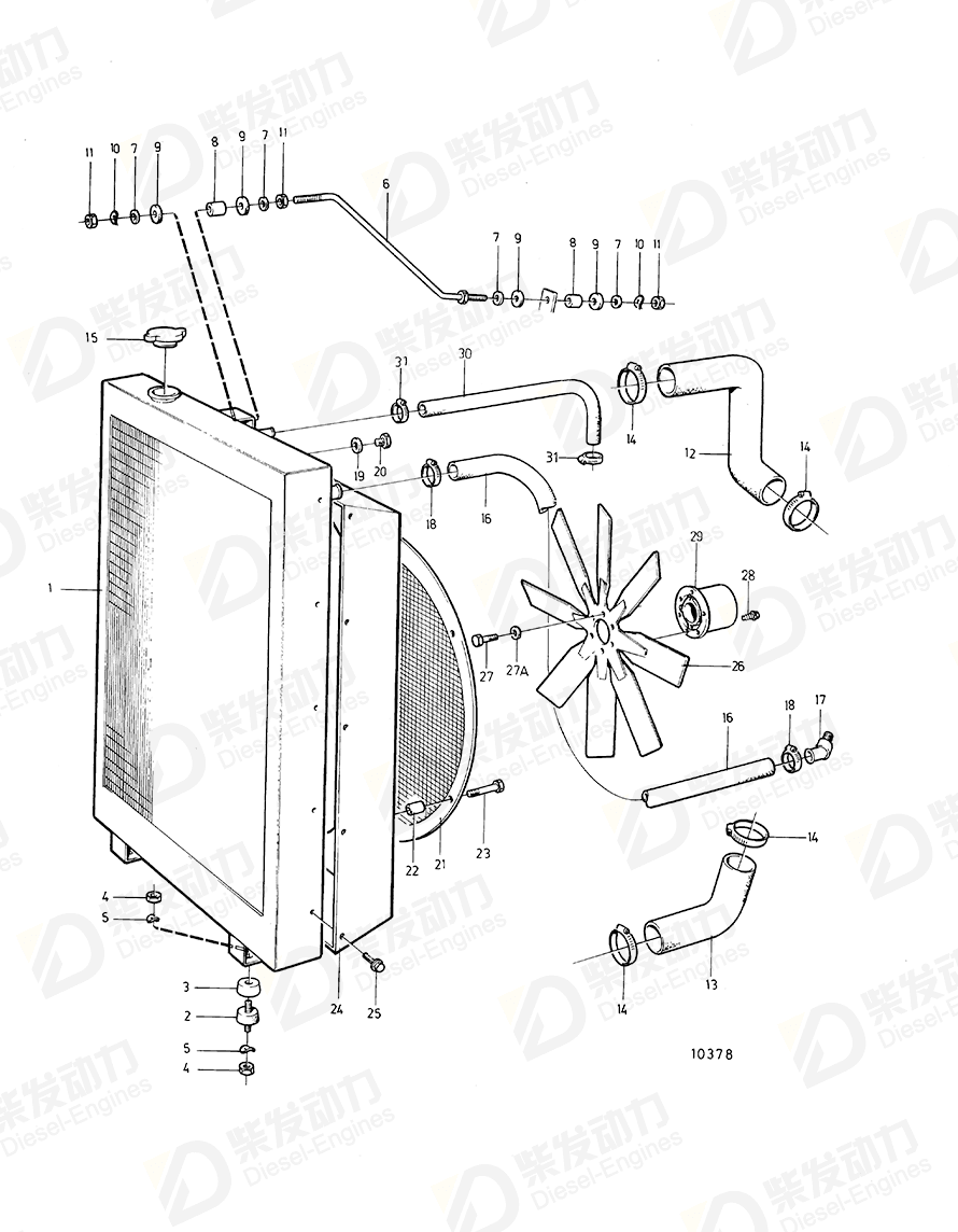 volvo penta Fan hub 849515 Drawing volvo penta Fan hub 849515 Drawing